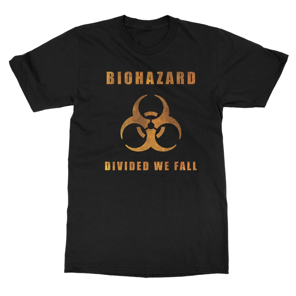 Biohazard-official-t-shirt-divided-we-fall